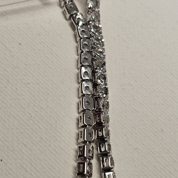 Tennis CZ Silver Fashion Bracelet - Picture 6 of 14